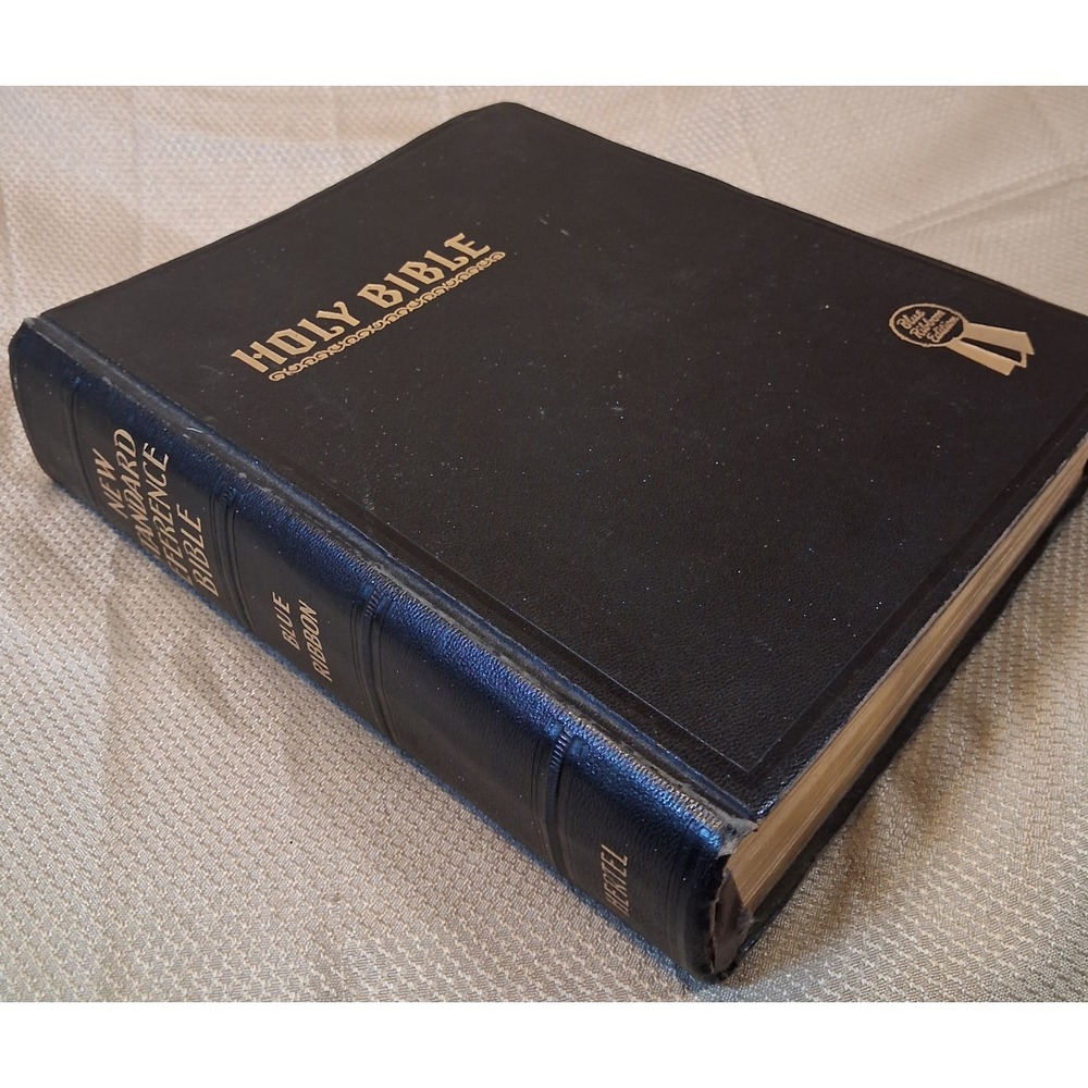 1948 New Standard Alphabetical Indexed Bible KJV Hertel Co Blue Ribbon Edition